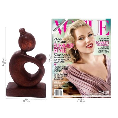 Alternate image for Suar Wood Mother and Child Sculpture from Bali Mothers Arms