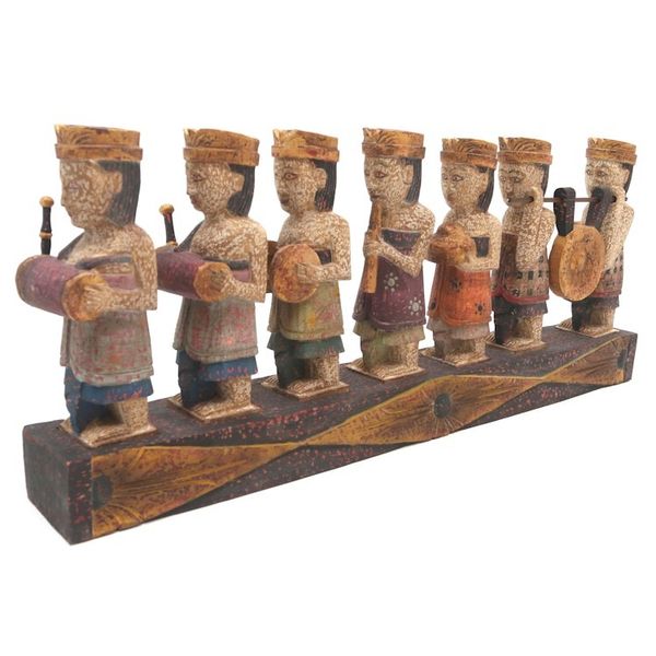 Alternate image for Balinese Cultural Wood Sculpture Tabuh Yadnya