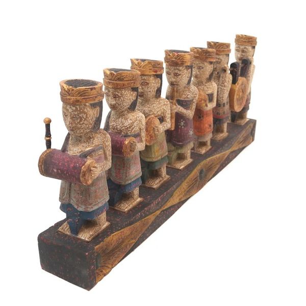 Alternate image for Balinese Cultural Wood Sculpture Tabuh Yadnya