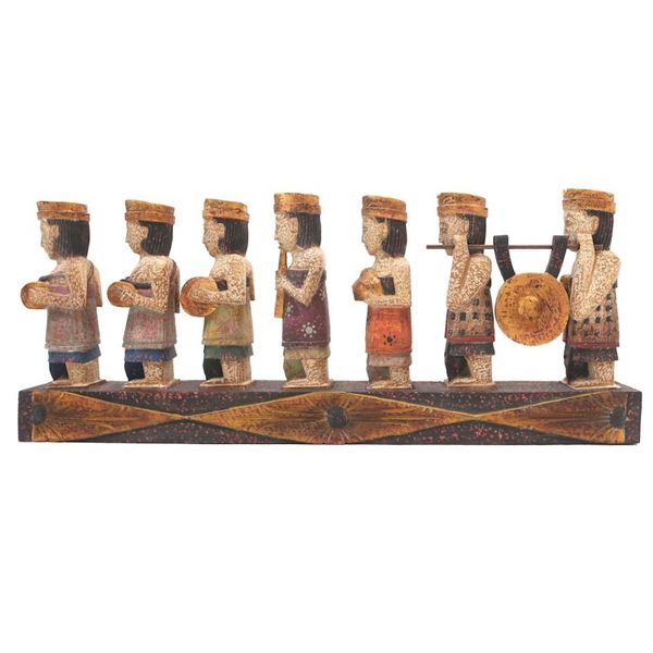 Alternate image for Balinese Cultural Wood Sculpture Tabuh Yadnya