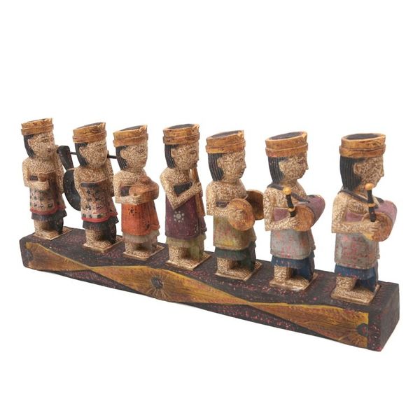 Alternate image for Balinese Cultural Wood Sculpture Tabuh Yadnya