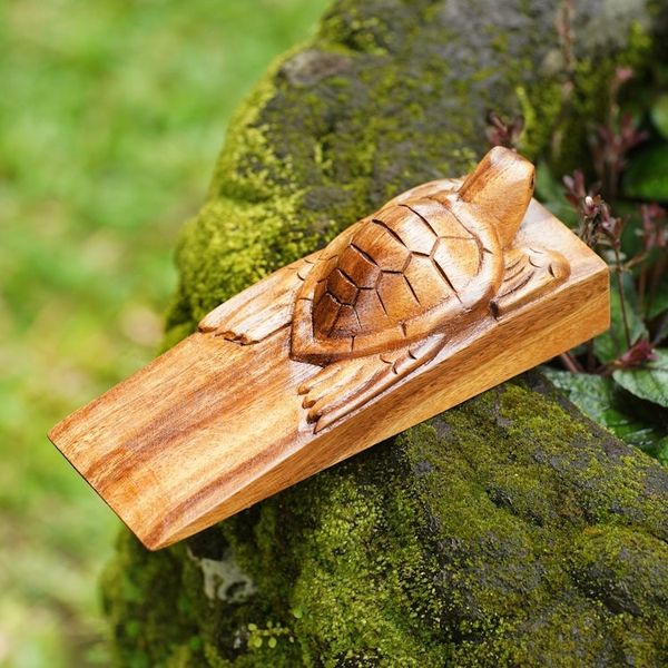 Alternate image for Baby Turtle Suar Wood Door Stopper from Bali Baby Turtle