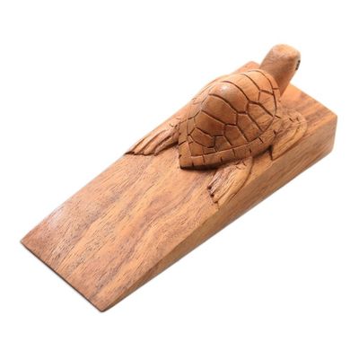Alternate image for Baby Turtle Suar Wood Door Stopper from Bali Baby Turtle