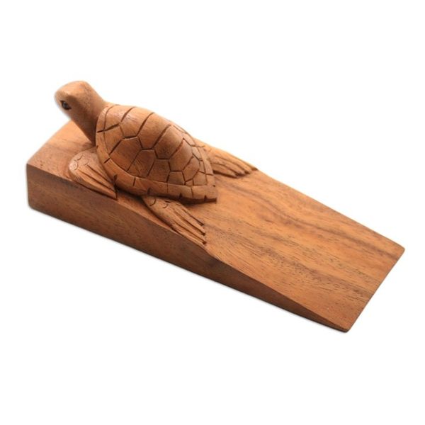 Alternate image for Baby Turtle Suar Wood Door Stopper from Bali Baby Turtle