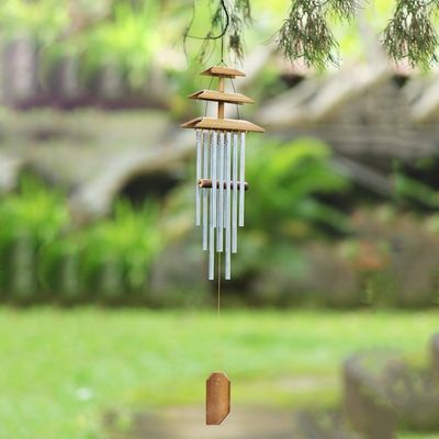 Alternate image for Artisan Crafted Bamboo Wind Chime Balinese Temple