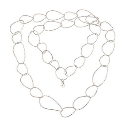 Alternate image for Sterling Silver Chain Link Necklace from Bali Twisting Links