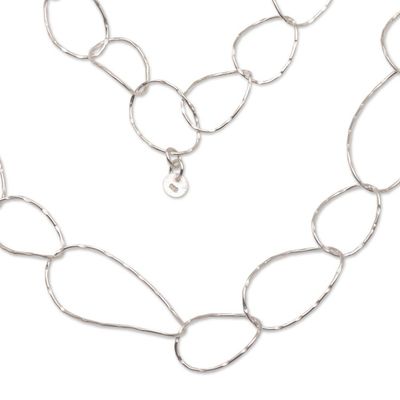 Alternate image for Sterling Silver Chain Link Necklace from Bali Twisting Links
