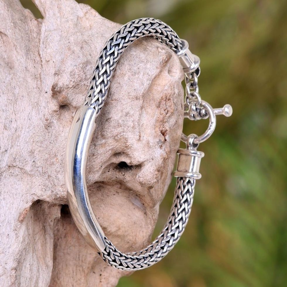 Sterling Silver Chain Bracelet from Indonesia 'Silver Classic'
