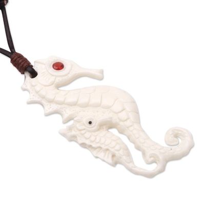 Alternate image for Seahorse Pendant Necklace from Bali Caring Seahorse