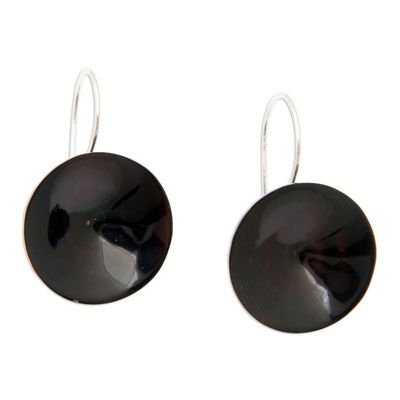 Alternate image for Polished Round Sterling Silver Drop Earrings from Bali Mystery Nimbus