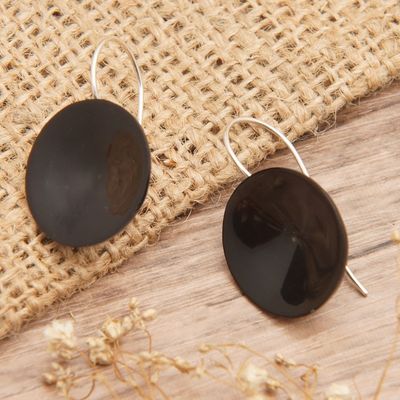 Alternate image for Polished Round Sterling Silver Drop Earrings from Bali Mystery Nimbus