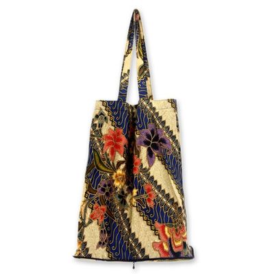 Alternate image for Batik Cotton Foldable Shopping Tote Bag Jogjakarta Legacy