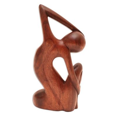 Alternate image for Hand-Carved Suar Wood Female Form Sculpture from Bali Sensuous Lady
