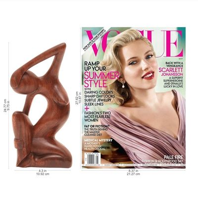 Alternate image for Hand-Carved Suar Wood Female Form Sculpture from Bali Sensuous Lady