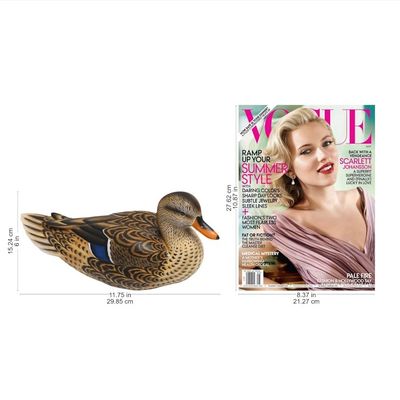 Alternate image for Hand Painted Wood Female Mallard Duck Statuette from Bali Elegant Mallard