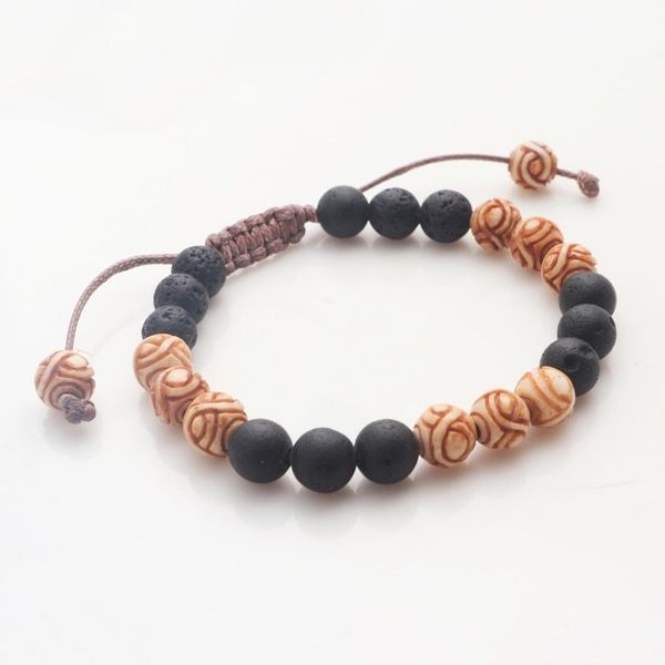 Alternate image for Balinese Chakra Lava Stone Beaded Unity Bracelet Chakra Unity