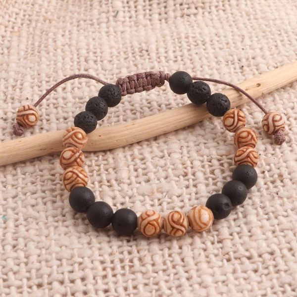 Alternate image for Balinese Chakra Lava Stone Beaded Unity Bracelet Chakra Unity
