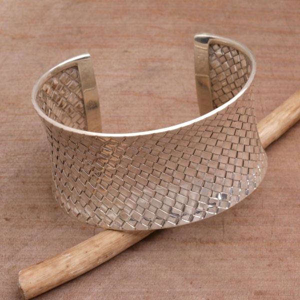 Alternate image for Sterling silver cuff bracelet Circle of Joy