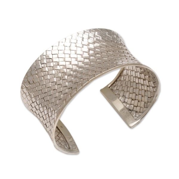 Alternate image for Sterling silver cuff bracelet Circle of Joy