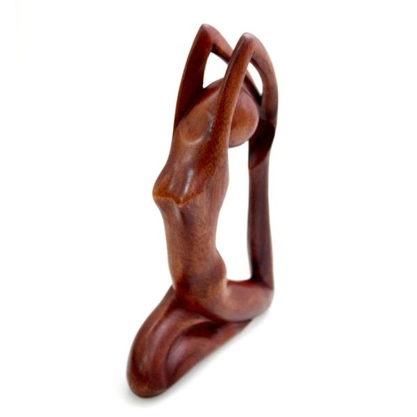 Alternate image for Hand Carved Original Wood Sculpture Gymnastics