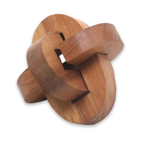 Alternate image for Small Wooden Pub Game Puzzle from Javanese Artisan Chain Hook