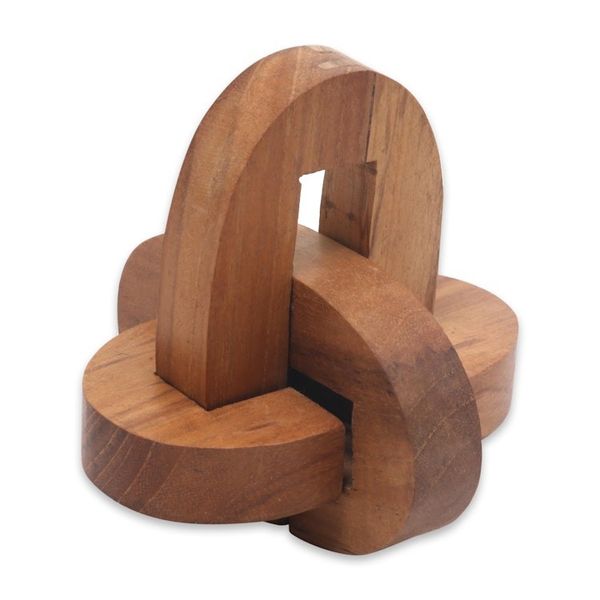 Alternate image for Small Wooden Pub Game Puzzle from Javanese Artisan Chain Hook