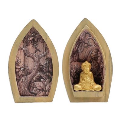 Alternate image for Buddhism Wood Sculpture Hidden Buddha