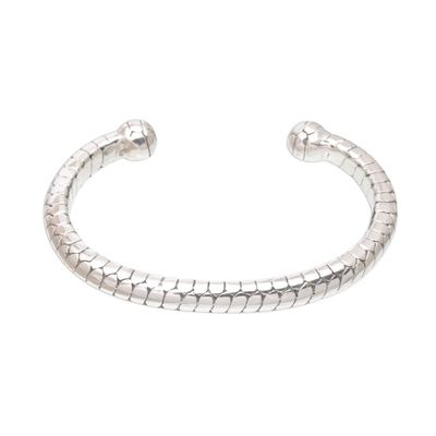 Alternate image for Sterling Silver Cuff Bracelet Handcrafted in Bali Komodo Cuff