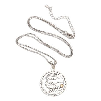 Alternate image for 18k Gold-Accented Scorpio Pendant Necklace from Bali Sparkling Scorpio