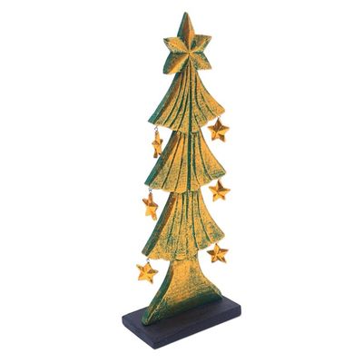 Alternate image for Wood Christmas Tree Tabletop Decor from Bali Starry Christmas Tree