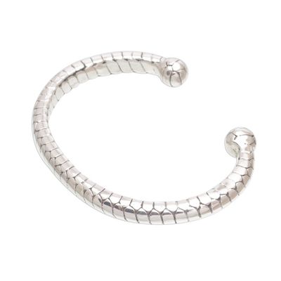 Alternate image for Sterling Silver Cuff Bracelet Handcrafted in Bali Komodo Cuff