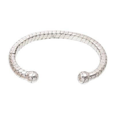 Alternate image for Sterling Silver Cuff Bracelet Handcrafted in Bali Komodo Cuff