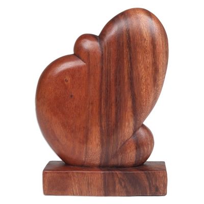 Alternate image for Abstract Female Form Wood Sculpture Hand-Carved in Bali Female Beauty
