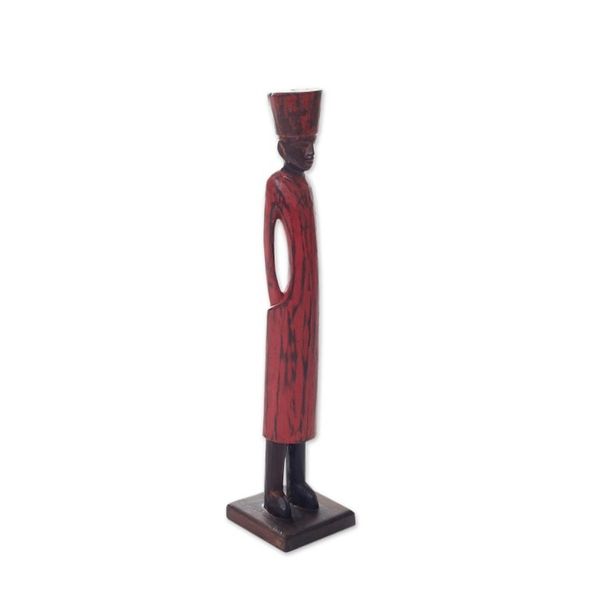 Alternate image for Artisan Hand Carved Wood Sculpture of Arabian Merchant Arabian Merchant
