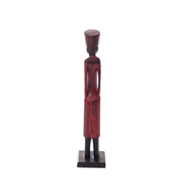 Alternate image for Artisan Hand Carved Wood Sculpture of Arabian Merchant Arabian Merchant