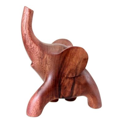 Alternate image for Hand Made Indonesian Wood Sculpture Elephant Strut