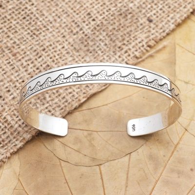 Alternate image for Hand Made Sterling Silver Cuff Bracelet from Bali Beach Trip