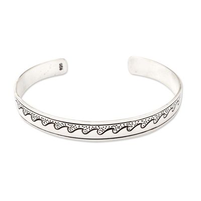 Alternate image for Hand Made Sterling Silver Cuff Bracelet from Bali Beach Trip
