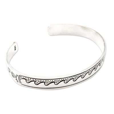 Alternate image for Hand Made Sterling Silver Cuff Bracelet from Bali Beach Trip
