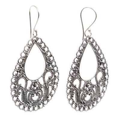 Alternate image for Sterling silver dangle earrings Bali Glam