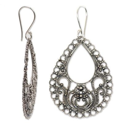 Alternate image for Sterling silver dangle earrings Bali Glam