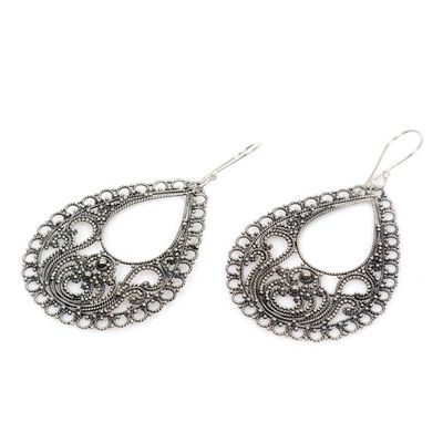 Alternate image for Sterling silver dangle earrings Bali Glam