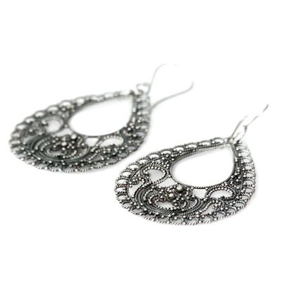 Alternate image for Sterling silver dangle earrings Bali Glam