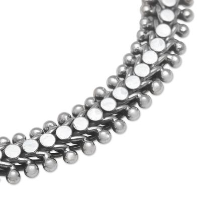 Alternate image for Handcrafted Balinese Sterling Silver Anklet Centipede Crawl