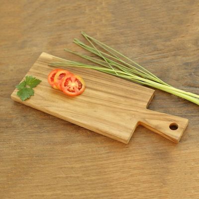 Alternate image for Handmade Rectangular Teak Wood Cutting Board from Bali Chefs Kiss