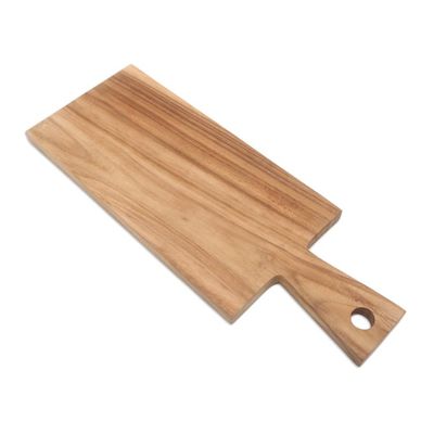 Alternate image for Handmade Rectangular Teak Wood Cutting Board from Bali Chefs Kiss