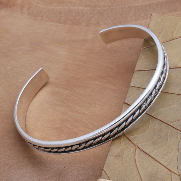 Alternate image for Sleek Hand Crafted Sterling Silver Cuff Bracelet Measure by Measure