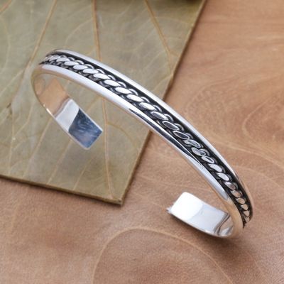 Alternate image for Sleek Hand Crafted Sterling Silver Cuff Bracelet Measure by Measure