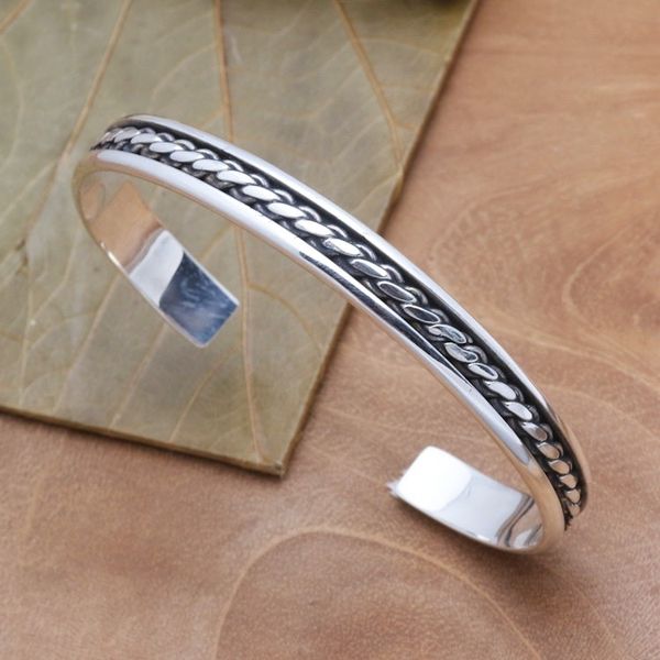 Alternate image for Sleek Hand Crafted Sterling Silver Cuff Bracelet Measure by Measure