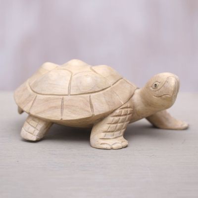 Alternate image for Wood Terrapin Turtle Statuette Hand Carved in Bali Papa Terrapin